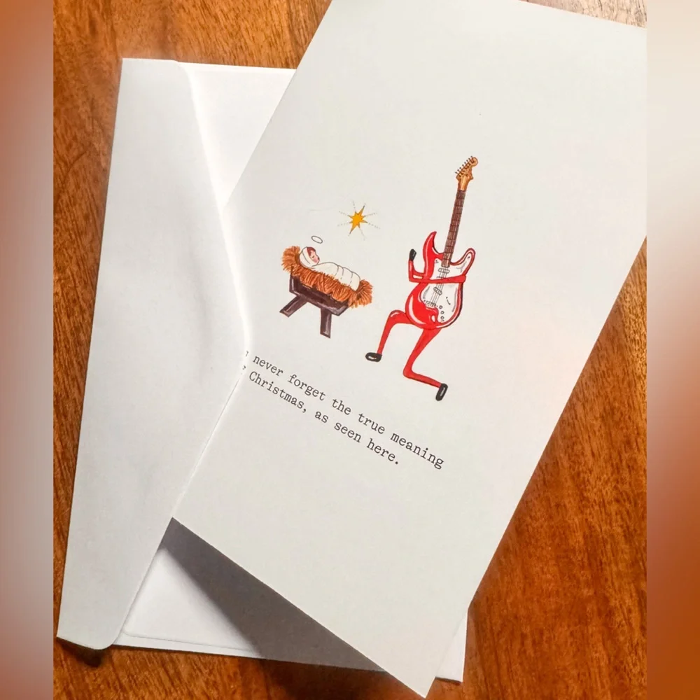 3/$10 Greeting Card from Cards Against Humanity - Red Guitar Christmas